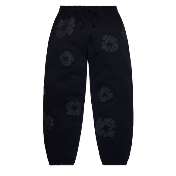 Denim Tears Mono Cotton Wreath Sweatpants Black - XL
